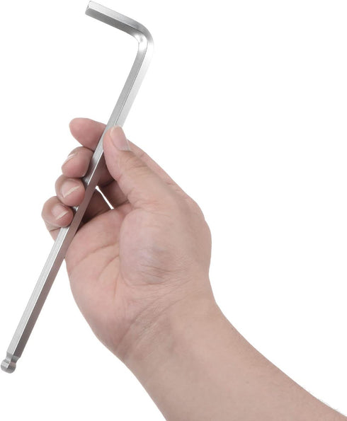 uxcell 3/8" Ball End Hex Key Wrench, L Shaped Long Arm CR-V Repairing Tool in SAE Sizes