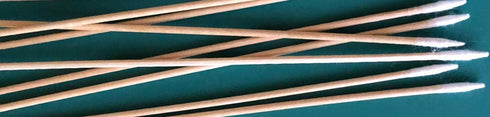 MG Chemicals 8112A Single Headed Tapered Cotton Swab on 6" Birch Shaft, Bag of 100 Swabs