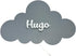 BugyBagy Personalized Cloud Wall Lamp Hand-Painted Wooden Night Light with Custom Name