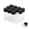 4ml Clear Glass Vials with Screw Caps and Plastic Stoppers, Leak-Proof Small Liquid Sample Vial, 12PCS