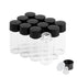 4ml Clear Glass Vials with Screw Caps and Plastic Stoppers, Leak-Proof Small Liquid Sample Vial, 12PCS