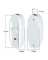 2 Pack Appliance Switch On/Off Button, Table Lamp Desk Light In-line Cord Switch, 250V 10A, White