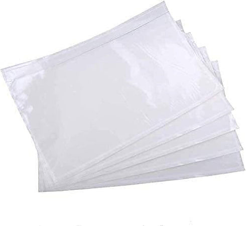 Packing List Envelopes, Clear 7.5" x 5.5" Self Adhesive Shipping Labels Envelope Pouches (100 PCS)