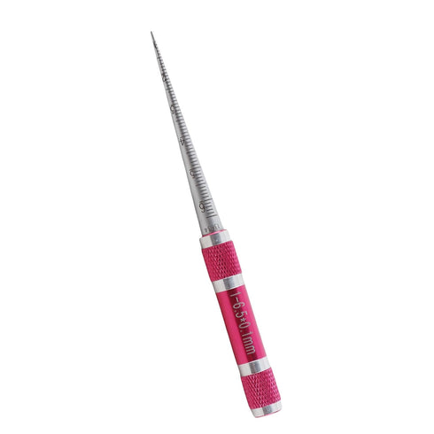 0.1mm (1-6.5mm) Stainless Aperture Ruler Taper Full Round Dia Scale Feeler Hole Inspection Measuring Ruler, Accuracy