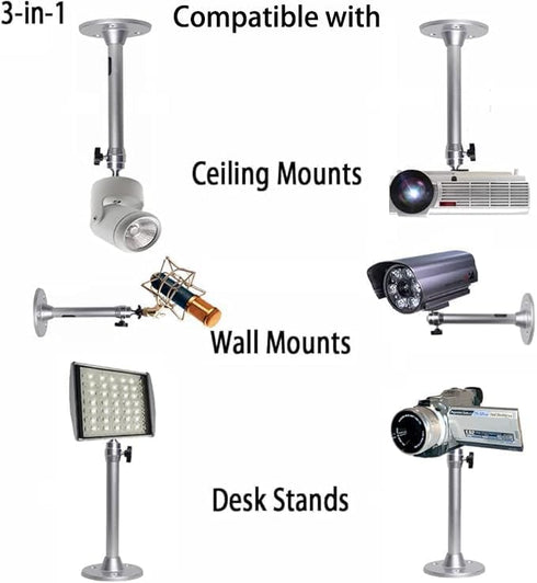 2-Be-Best 360 180 Universal Mini Projector Mount Ceiling Mount with Rotation and Tilt for Home Theater, Office, Camera