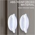 2Pcs White Self-adhesive Cupboard Handles, Modern Minimalism Cabinet Pulls for Drawer, Refrigerator Door, Easy