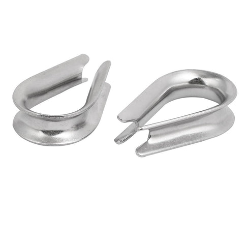uxcell 8mm 5/16inch Standard Stainless Steel Wire Rope Cable Thimbles, 10 Pcs