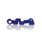HPLC Pre-slit Screw Thread Vial with Blue Caps, 9mm, Blue PTFE/White Silicone Septa, 100 pcs/pk