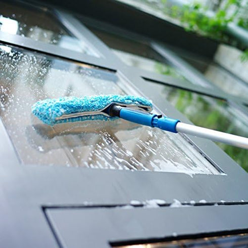 Unger Professional 14” Performance Grip Window Cleaner Scrubber, Reusable Microfiber Sleeve