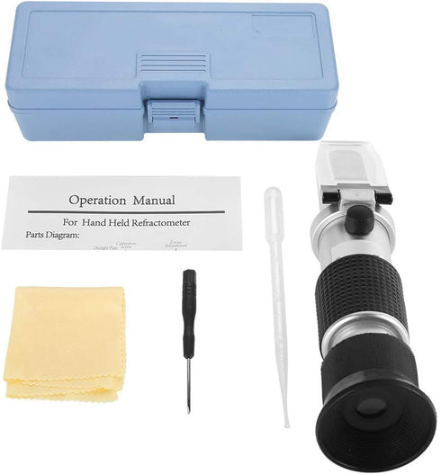 Refractometer with ATC,Refractometer 58 to 92% Wort Specific Gravity Beer Fruit Juicer