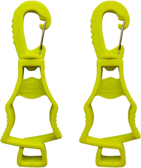 Seibertron Patented Glove Clips - Work Gloves Grabber Holder Clip to Pants, 2 Pieces Fluorescent Yellow