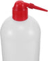 6pcs 1000ml SHERCHPRY Laboratory Narrow Mouth Wash Bottles with Crimson Lids, Plastic Chemistry Squeeze Bottles