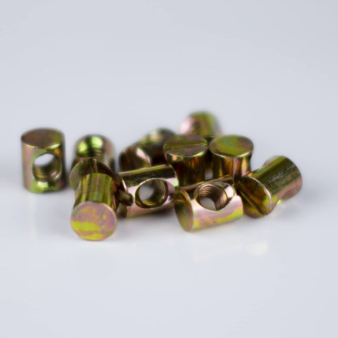 SUUJI 10 M6x10mmx12mm M6-1 M6 PCS Metric Barrel Nuts,for Bolts Cross Dowels Slotted Nuts Baby Bed Crib Screws Hardware