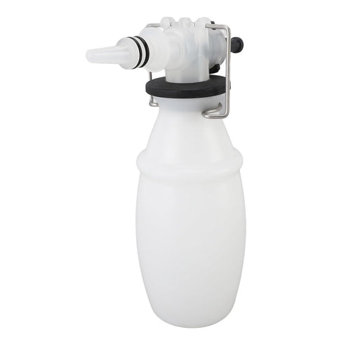 500ml Milk Sampling Bottle PP Easy Cleaning Milk Sampling Valve Bottle with Stainless Steel Clip