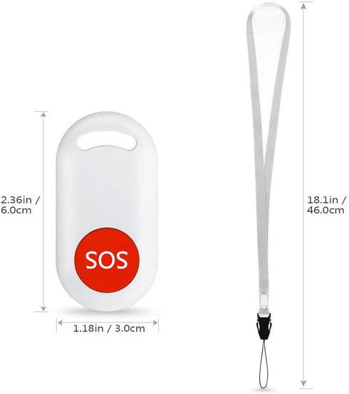 Caregiver Pager Wireless Call Button System, Personal Alert Panic Button for Home Elderly Nurses Calling System
