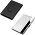 SENHAI 2 Pcs Business Card Holders, Professional Slide Out Business Card Case and Stainless Steel ID Wallet - Black