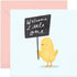 Old English Co. Welcome Little One Chick Card - Fun Cute New