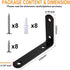 Jiyocy 4 4 Inch/100x64x3.5mm (4, 4 Inch) Pieces Black L Shelf Bracket, Steel Heavy Duty Corner Brace,Joint Angle