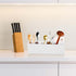 Jetec Acrylic Pencil Holder, 6 Compartments Pen Organizer for Desk Accessories, Makeup Storage Box (White)