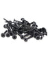#6 x 1 Wood Screws 100PCS Coarse Thread Drywall Screws Flat Truss Head Self Tapping Screws Black Phosphate Coated Fast