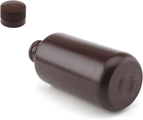 Othmro 2pcs 500ml Plastic Lab Cylindrical Chemical Reagent Bottle with Lids Wide Mouth