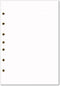 Dotted Filler Paper Pack of 100 Sheets, 7 Hole Punched Planner Refills, 5 1/2 x 8 1/2 Inches, Fit 3 or 7 Ring Mini