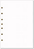 Dotted Filler Paper Pack of 100 Sheets, 7 Hole Punched Planner Refills, 5 1/2 x 8 1/2 Inches, Fit 3 or 7 Ring Mini