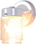 1-Light 500181 Design House Jelly Jar Outdoor Wall Light with Clear Ribbed Glass, Wet Rated for Porch, Patio