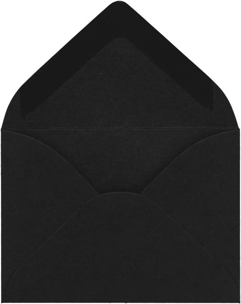 LUXPaper #17 Mini Envelopes, 2 11/16" x 3 11/16", Midnight Black, 50 Qty