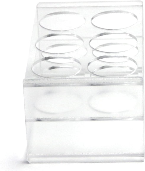 Othmro 2Pcs 40mm Clear Test Tube Racks - 6 Positions for Laboratory and Party Favors