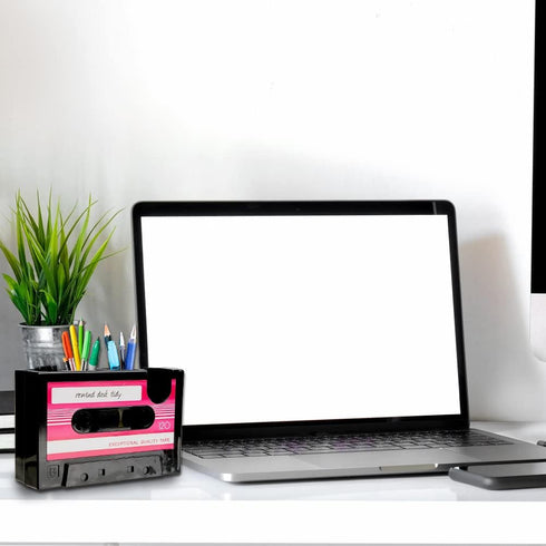 YXQ Fun Tape Dispenser, Unique Novelty Pen Dispenser, Cool Retro Desk Accessories, Pink
