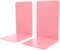SHINEOFI 2Pcs Pink Plastic Bookends Desk File Book Holders Decorative Reading and Study