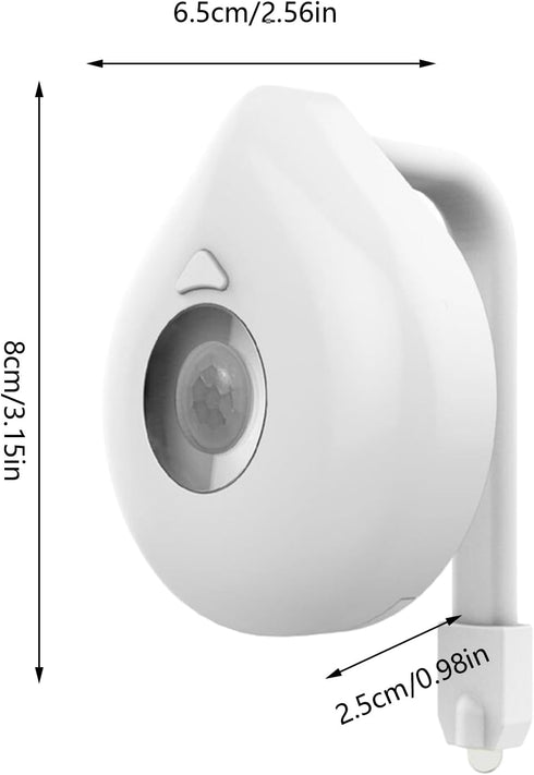 Generic LED Toilet Light Motion Activated Lamp, Color Shifting Strip | Battery Powered Night Fixture, Smart Restroom