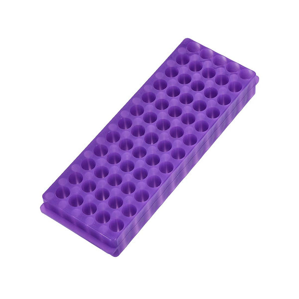 uxcell Double Panel Polypropylene Test Tube Rack, 60 Well for 0.5ml/1.5ml/2ml (Purple, 2Pcs)
