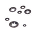 260pcs 7 Size Internal Tooth Starlock Washers Locking Washer Assortment Kit, Black Oxide Finish