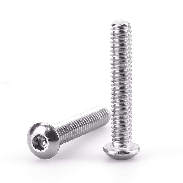 3/8-16 x 1-1/2" Button Head Socket Cap Bolts Screws, 304 Stainless Steel 18-8, Full Thread, Coarse Thread UNC, Allen