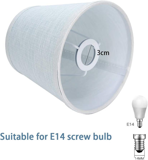 Nurnesy E14 Household Cloth Art Chandelier Lampshade Floor Lamp Shade Light Cover for Table Lamps