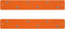 Three by Three Seattle 14 x 2.5 Inch Metal Mini Strip Frameless Magnetic Bulletin Board with 6 Magnets for Memos