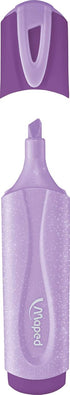 Maped Fluo Peps Pastel Glitter Highlighters, Pack of 12, Innovative Dual-Beveled Tip, Enhanced Visibility