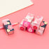 Cauaoa 3 Pcs Pink Lovely Cherry Blossoms Rubber Erasers Sakura Petal Sketch Painting Pencil Correction Tool School