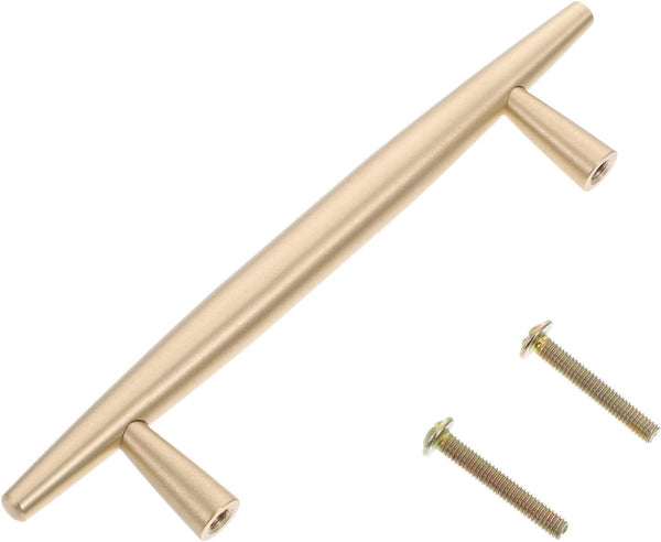 Ipetboom Brass Minimalist Cabinet Pulls Spacing Solid Drawer Handles for Wardrobes Cabinets Bedside