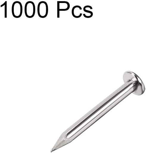 uxcell Small Tiny Hardware Nails Carbon Steel 1.2X10mm(DxL) for DIY Decorative Wooden Boxes Accessories Silver Tone 1000pcs