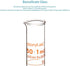 StonyLab 4-Pack Borosilicate Glass 50ml Graduated Measuring Cylinder, Heavy Wall