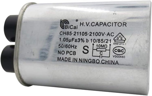 Meter Star CQC&VDE Universal Household Microwave High Voltage Capacitor | 1.05uf ch85 2100V AC H.V. Capacitor