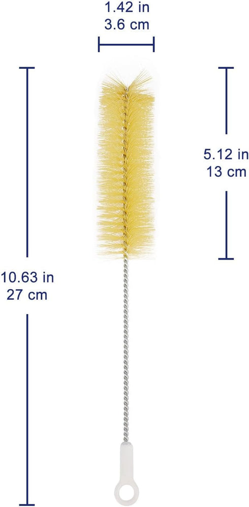 Test Tube Brushes, 10 Pack Bristle Cleaning Brushes for Laboratory Use, Size L with Radial Tufted End