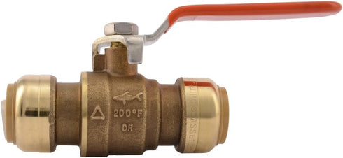 SharkBite 3/4 Inch Ball Valve, Push to Connect Brass Plumbing Fitting, Water Shut Off