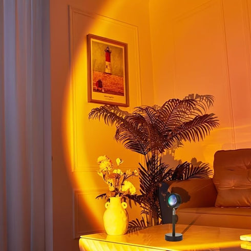 ZIRIKEDAI Sunset Projector,180 Port,Sunset Lamp Degree Rotation Sun Projection Light Led Night Light Floor Lamp
