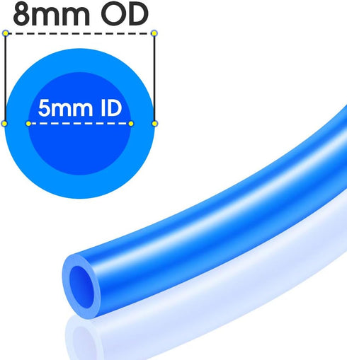 TAILONZ PNEUMATIC Blue 8mm or 5/16 OD 5mm ID Polyurethane PU Air Hose Pipe Tube Kit 10 Meter 32.8ft by TAILONZ PNEUMATIC
