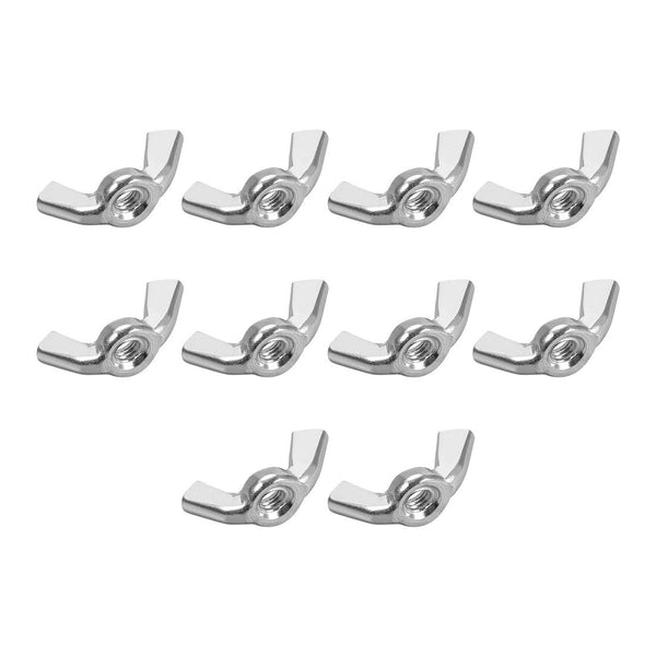 uxcell M4 x 0.7mm Wing Nuts, 10pcs Carbon Steel Zinc Plated Fasteners, Hand Twist Tighten Butterfly Nut