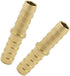 Legines 2pcs Barb Union - 3/8" Barbed x 3/8" Barbed Splicer Brass Hose Fitting Mender Joiner